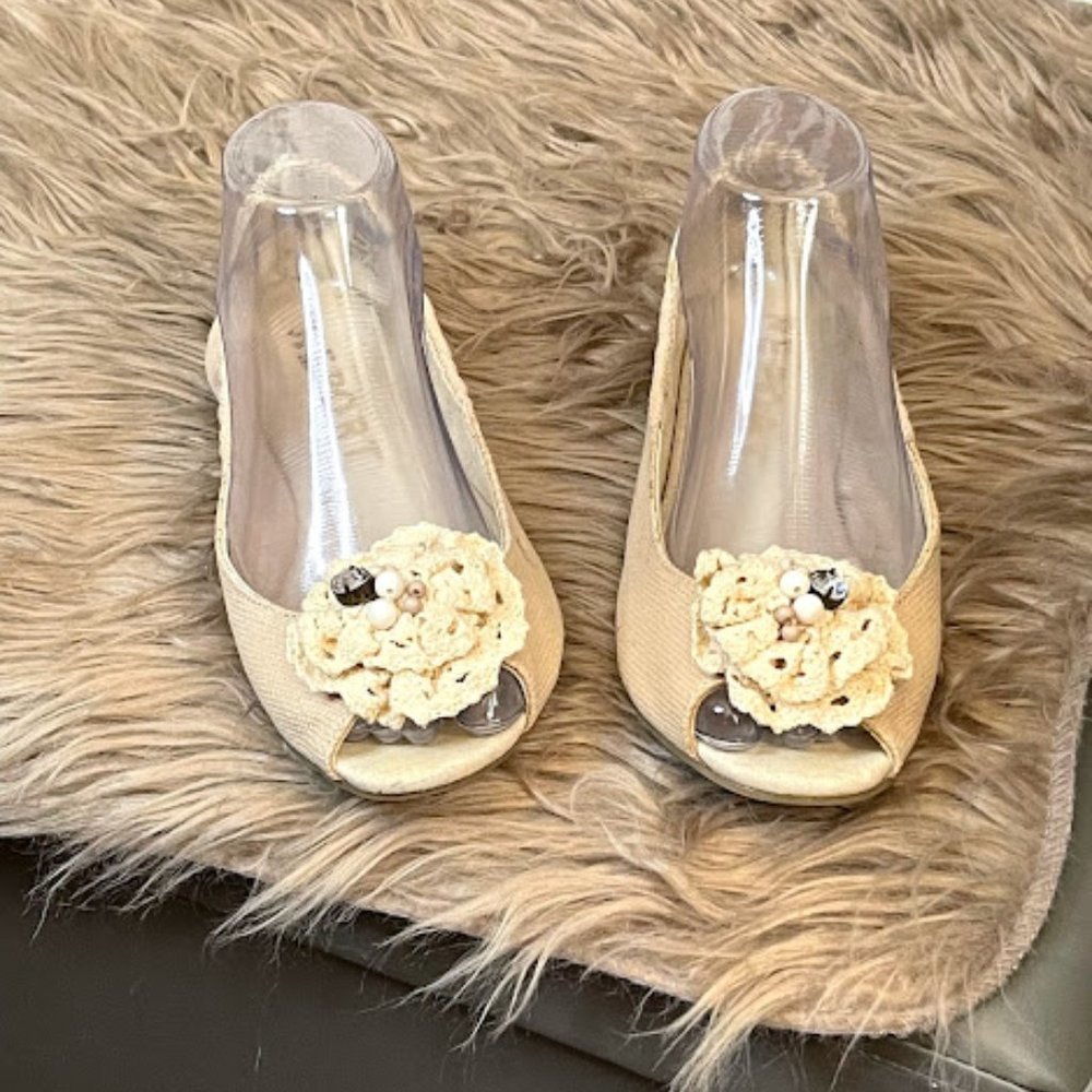 Women's Report Peep toe Flat Shoes